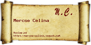 Mercse Celina névjegykártya